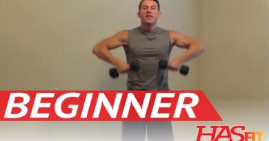 15 Minute Beginner Weight Training – Easy Exercises – HASfit Beginners Workout Routine – Strength